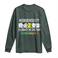 Cute Cats Autism Embrace Long Sleeve Shirt Neurodiversity Celebrate The Spectrum