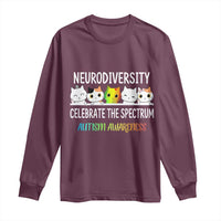 Cute Cats Autism Embrace Long Sleeve Shirt Neurodiversity Celebrate The Spectrum
