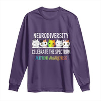 Cute Cats Autism Embrace Long Sleeve Shirt Neurodiversity Celebrate The Spectrum