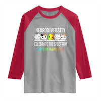 Cute Cats Autism Embrace Raglan Shirt Neurodiversity Celebrate The Spectrum