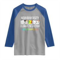 Cute Cats Autism Embrace Raglan Shirt Neurodiversity Celebrate The Spectrum