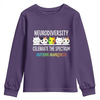 Cute Cats Autism Embrace Youth Sweatshirt Neurodiversity Celebrate The Spectrum
