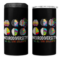 Embrace Neurodiversity 4 in 1 Can Cooler Tumbler We All Think Differently