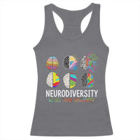 Embrace Neurodiversity Racerback Tank Top We All Think Differently