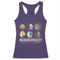 Embrace Neurodiversity Racerback Tank Top We All Think Differently