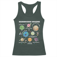 Neurodiverse Universe Racerback Tank Top Autism Awareness ASD ADHD Neurodiversity Sped Teacher