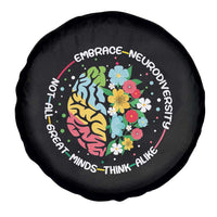 Embrace Neurodiversity Spare Tire Cover Neurodiverse Brain Autism Awareness ADHD Autistic