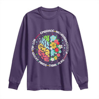 Embrace Neurodiversity Long Sleeve Shirt Neurodiverse Brain Autism Awareness ADHD Autistic