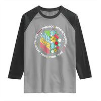 Embrace Neurodiversity Raglan Shirt Neurodiverse Brain Autism Awareness ADHD Autistic