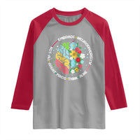 Embrace Neurodiversity Raglan Shirt Neurodiverse Brain Autism Awareness ADHD Autistic