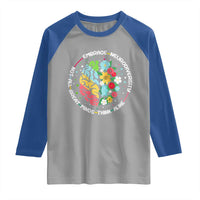 Embrace Neurodiversity Raglan Shirt Neurodiverse Brain Autism Awareness ADHD Autistic