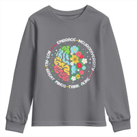 Embrace Neurodiversity Youth Sweatshirt Neurodiverse Brain Autism Awareness ADHD Autistic