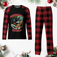 Neurodiverse Universe Plaid Pajama Set Neurodiversity Embrace ADHD Autism ASD - Wonder Print Shop