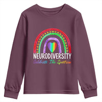 Neurodiversity Youth Sweatshirt Autism Spectrum ASD ADHD Rainbow Boho