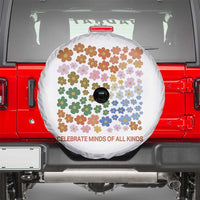 Neurodiversity Boho Floral Spare Tire Cover Celebrate Minds of All Kinds Autism ADHD ASD
