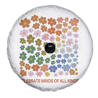 Neurodiversity Boho Floral Spare Tire Cover Celebrate Minds of All Kinds Autism ADHD ASD
