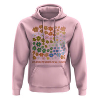 Neurodiversity Boho Floral Hoodie Celebrate Minds of All Kinds Autism ADHD ASD