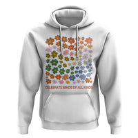 Neurodiversity Boho Floral Hoodie Celebrate Minds of All Kinds Autism ADHD ASD
