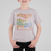 Neurodiversity Boho Floral T Shirt For Kid Celebrate Minds of All Kinds Autism ADHD ASD