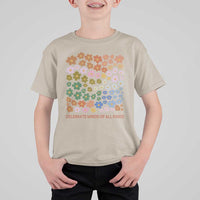 Neurodiversity Boho Floral T Shirt For Kid Celebrate Minds of All Kinds Autism ADHD ASD