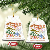 Neurodiversity Boho Floral Ceramic Ornament Celebrate Minds of All Kinds Autism ADHD ASD - Wonder Print Shop