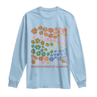Neurodiversity Boho Floral Long Sleeve Shirt Celebrate Minds of All Kinds Autism ADHD ASD