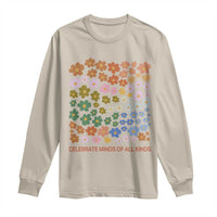 Neurodiversity Boho Floral Long Sleeve Shirt Celebrate Minds of All Kinds Autism ADHD ASD