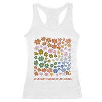 Neurodiversity Boho Floral Racerback Tank Top Celebrate Minds of All Kinds Autism ADHD ASD