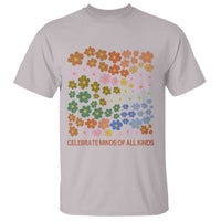 Neurodiversity Boho Floral T Shirt Celebrate Minds of All Kinds Autism ADHD ASD