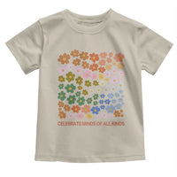 Neurodiversity Boho Floral Toddler T Shirt Celebrate Minds of All Kinds Autism ADHD ASD