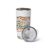 Neurodiversity Boho Floral Tumbler Cup Celebrate Minds of All Kinds Autism ADHD ASD