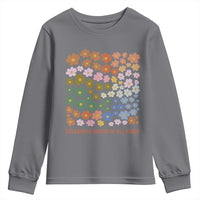 Neurodiversity Boho Floral Youth Sweatshirt Celebrate Minds of All Kinds Autism ADHD ASD