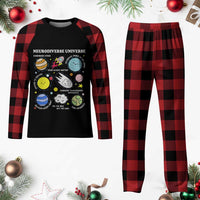 Neurodiverse Universe Plaid Pajama Set Autism Awareness ADHD ASD Neurodiversity - Wonder Print Shop