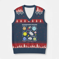 Neurodiverse Universe V-Neck Knit Sweater Vest Autism Awareness ADHD ASD Neurodiversity - Wonder Print Shop