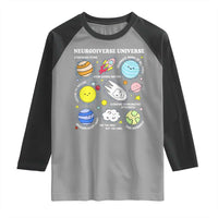 Neurodiverse Universe Raglan Shirt Autism Awareness ADHD ASD Neurodiversity