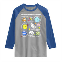 Neurodiverse Universe Raglan Shirt Autism Awareness ADHD ASD Neurodiversity