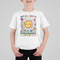 Special Education T Shirt For Kid We All Grow At Different Rates Inspirational Inclusion Sped Teacher