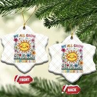 Special Education Ceramic Ornament We All Grow At Different Rates Inspirational Inclusion Sped Teacher - Wonder Print Shop