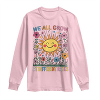 Special Education Long Sleeve Shirt We All Grow At Different Rates Inspirational Inclusion Sped Teacher