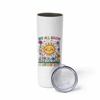 Special Education Skinny Tumbler We All Grow At Different Rates Inspirational Inclusion Sped Teacher
