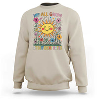 Special Education Sweatshirt We All Grow At Different Rates Inspirational Inclusion Sped Teacher