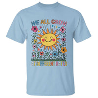 Special Education T Shirt We All Grow At Different Rates Inspirational Inclusion Sped Teacher