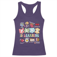 Special Education Racerback Tank Top Play is Learning Sped Teacher