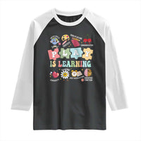 Special Education Raglan Shirt Play is Learning Sped Teacher