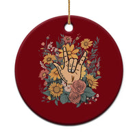 Special Education Ceramic Ornament Sign Language ASL Love Needs No Words - Wonder Print Shop
