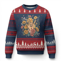 Special Education Ugly Christmas Sweater Sign Language ASL Love Needs No Words - Wonder Print Shop