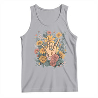 Special Education Tank Top Sign Language ASL Love Needs No Words