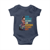 Inspirational RBG Baby Onesie When Injustice Becomes Law Resistance Becomes Duty