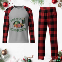 Funny Me So Corny Plaid Pajama Set Corned Beef And Cabbage Beer St Patrick's Day Drinking - Wonder Print Shop