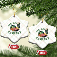 Funny Me So Corny Ceramic Ornament Corned Beef And Cabbage Beer St Patrick's Day Drinking - Wonder Print Shop